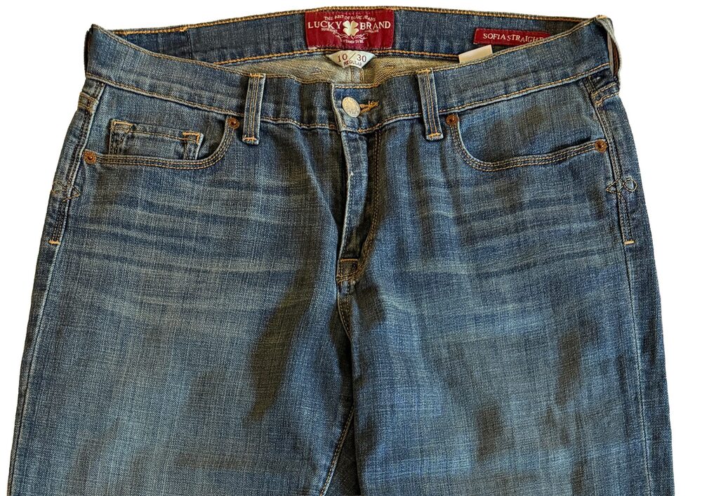 Lucky Brand NWOT Sofia Straight Leg Jeans - Size 10/30R - Picture 4 of 11